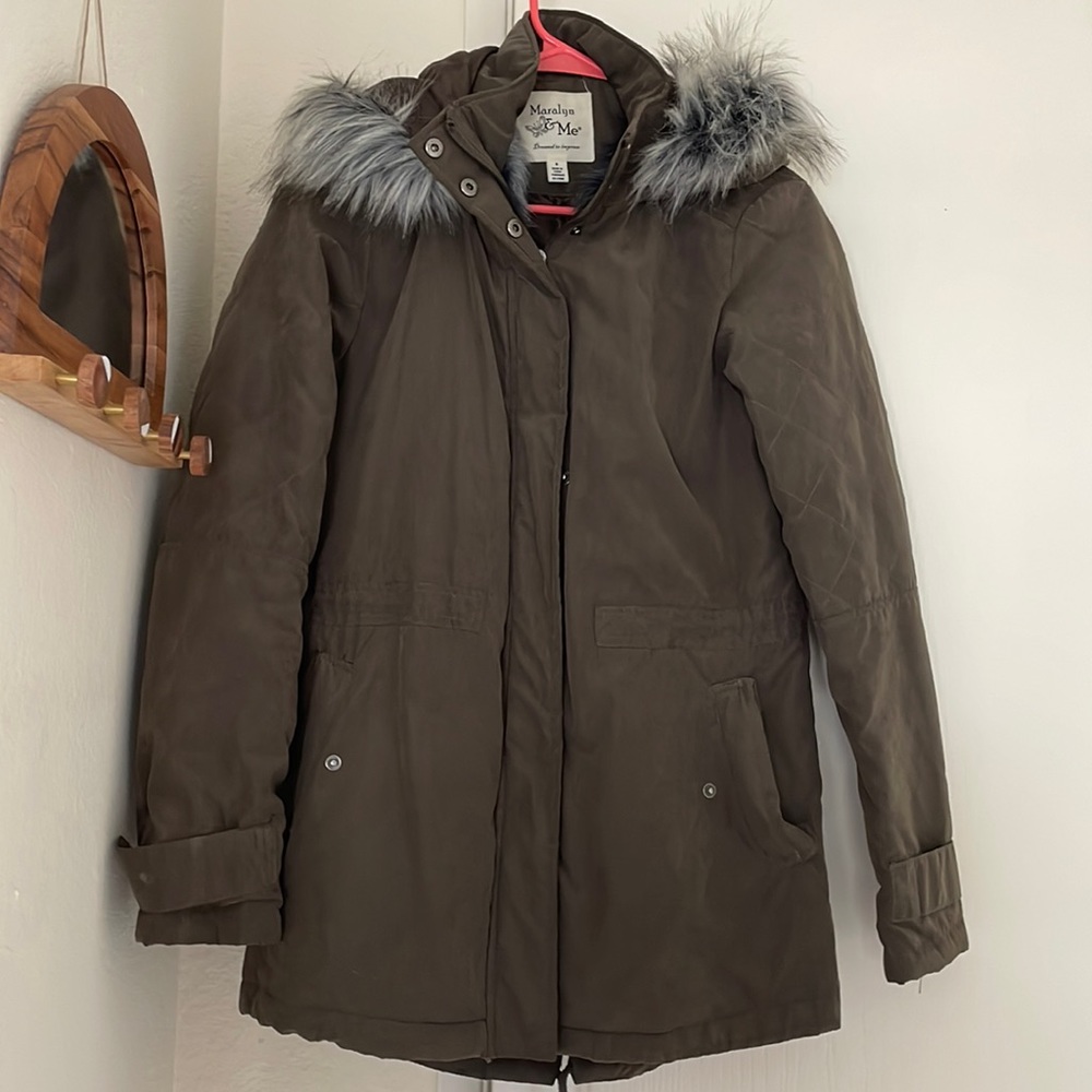 Hooded Dark Green Winter Coat